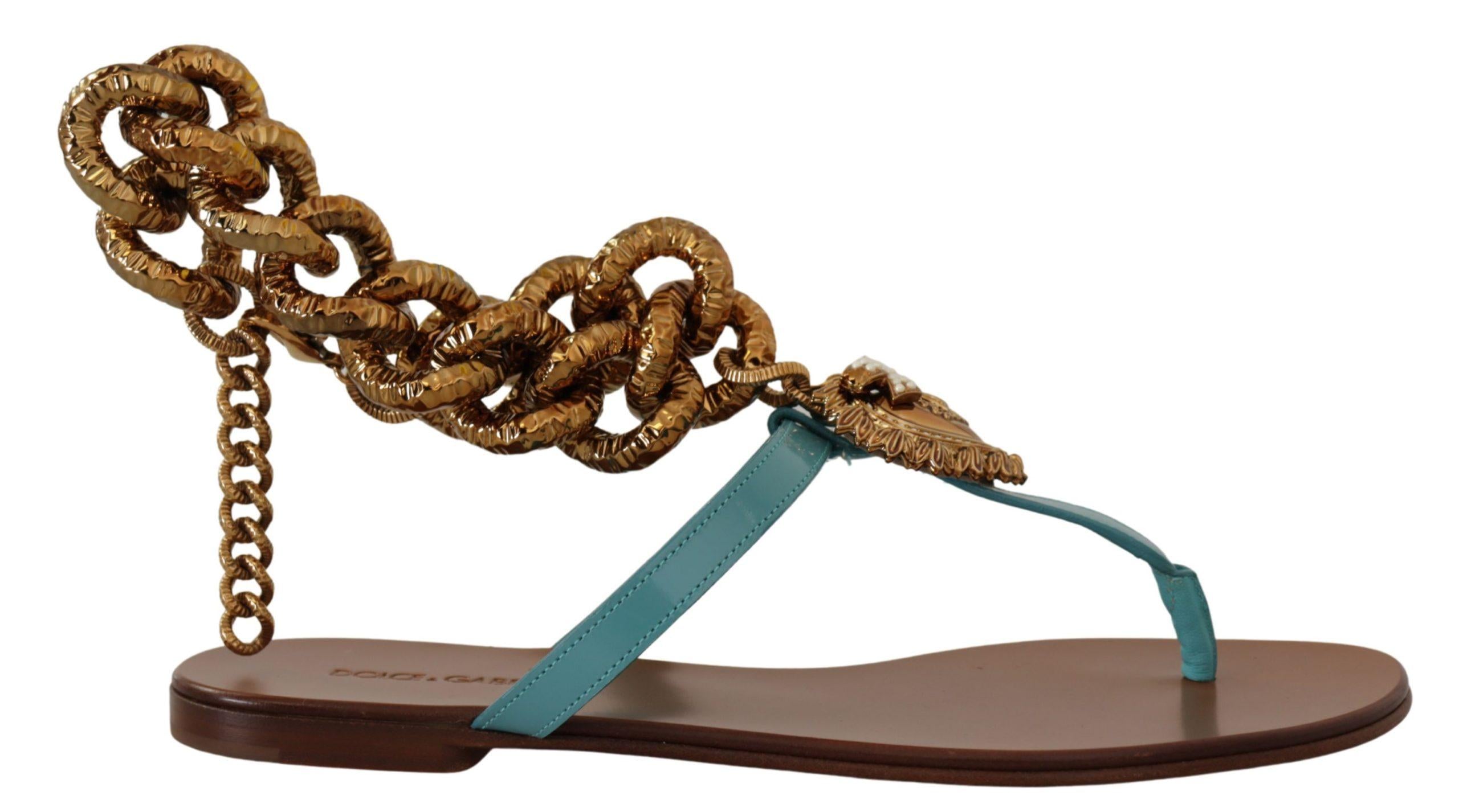 Dolce & Gabbana Leather Heart Embellished Flats7