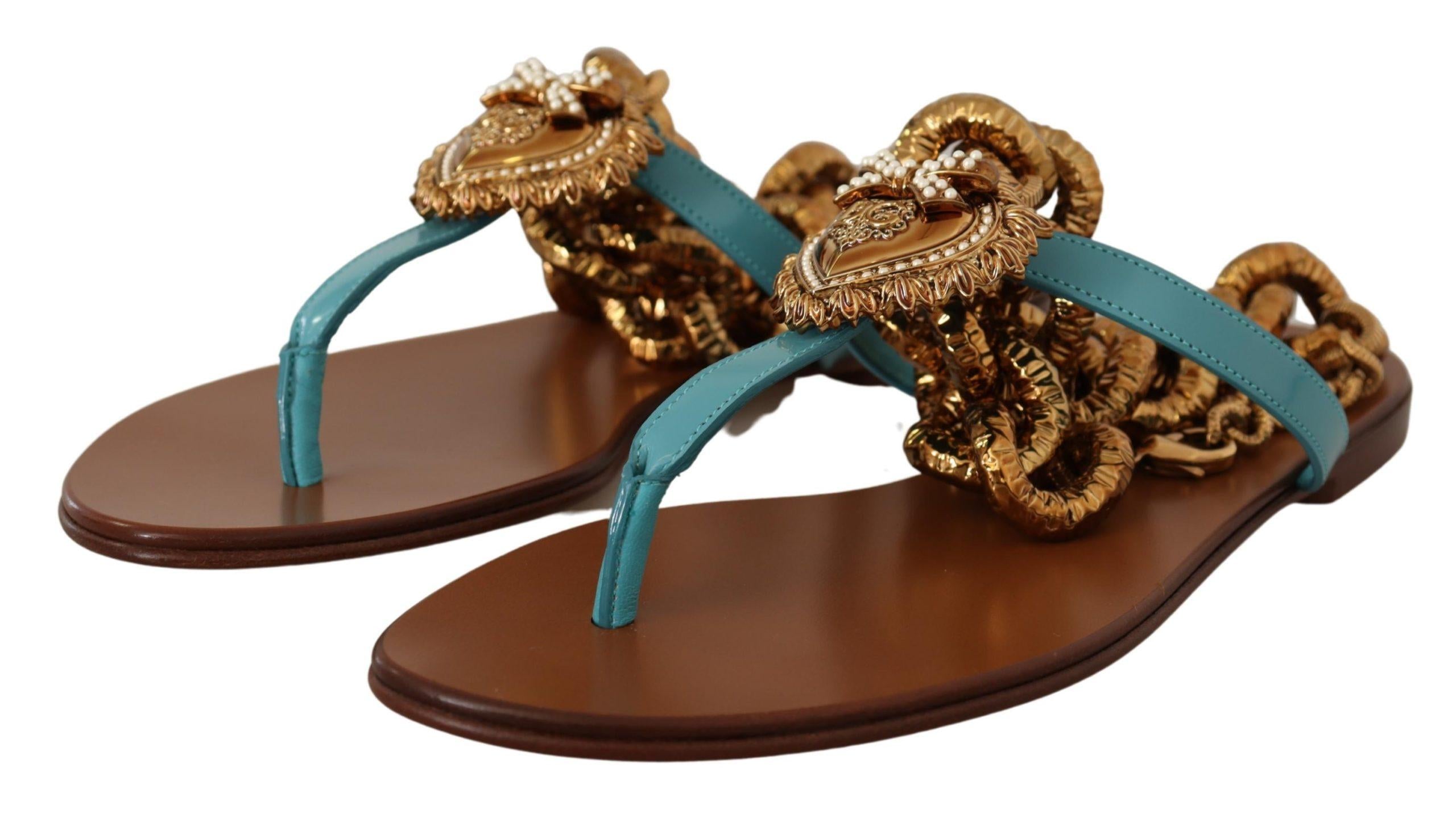 Dolce & Gabbana Leather Heart Embellished Flats11