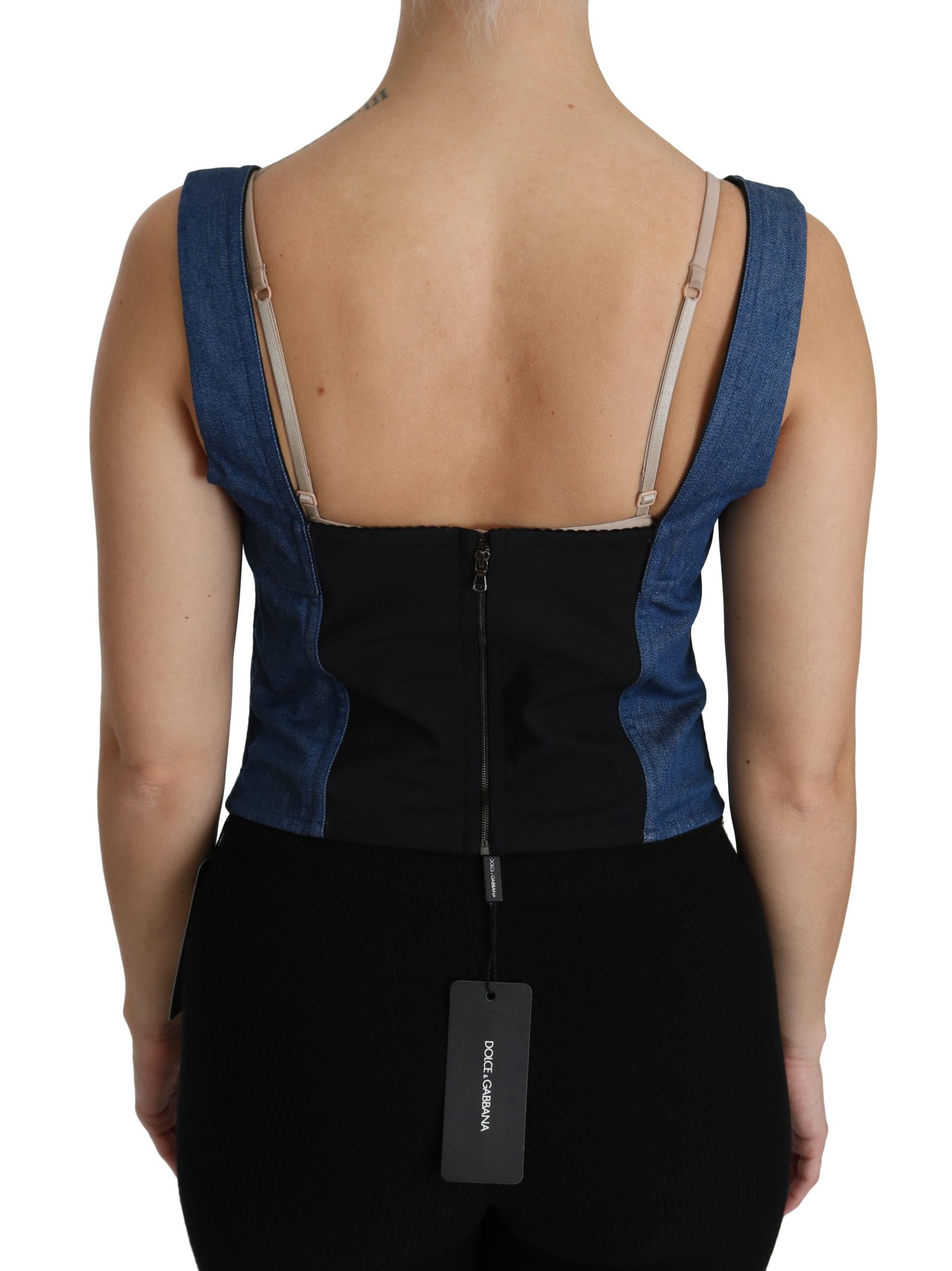 Dolce & Gabbana Denim Corset Top