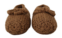 Dolce & Gabbana Wool Knit Slip On Ballerina Flats