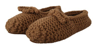 Dolce & Gabbana Wool Knit Slip On Ballerina Flats
