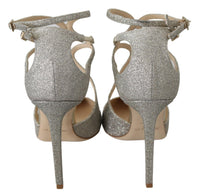 Jimmy Choo Love 100 Glitter Pumps - Silver