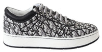 Jimmy Choo JC PARIS Glitter Fabric Sneakers 9 Black | Silver