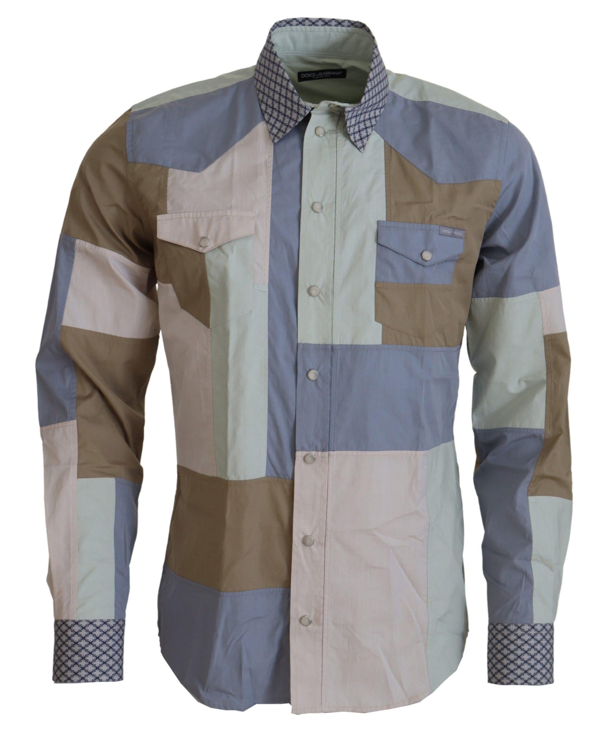 Dolce & Gabbana  Patchwork Cotton Shirt for Men
