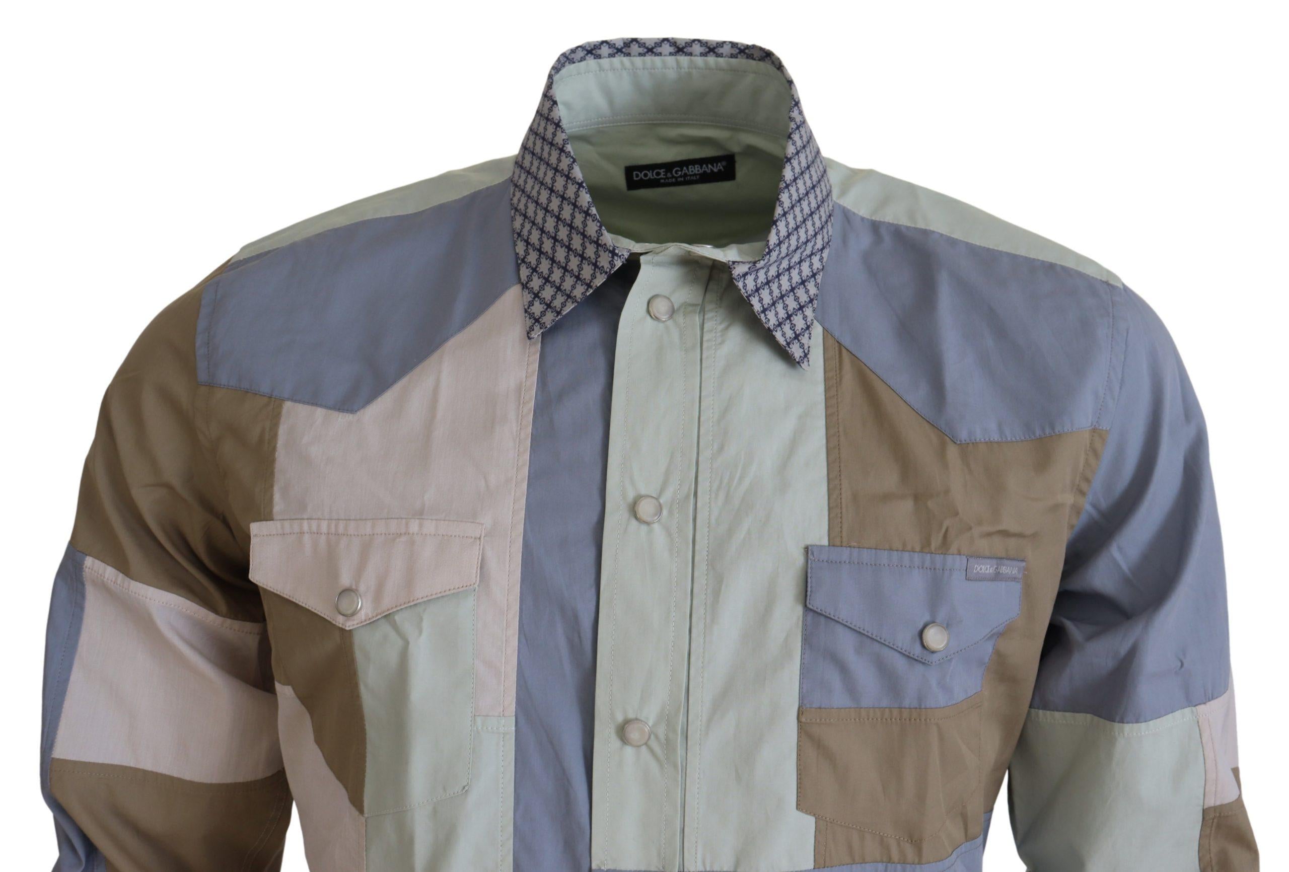 Dolce & Gabbana  Patchwork Cotton Shirt for Men