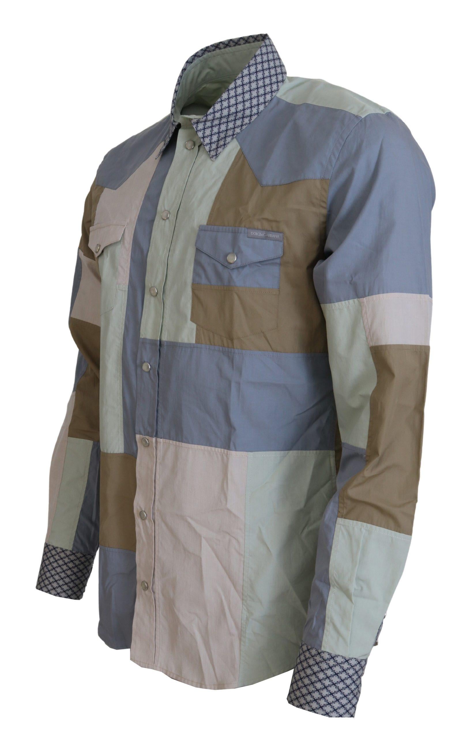 Dolce & Gabbana  Patchwork Cotton Shirt for Men