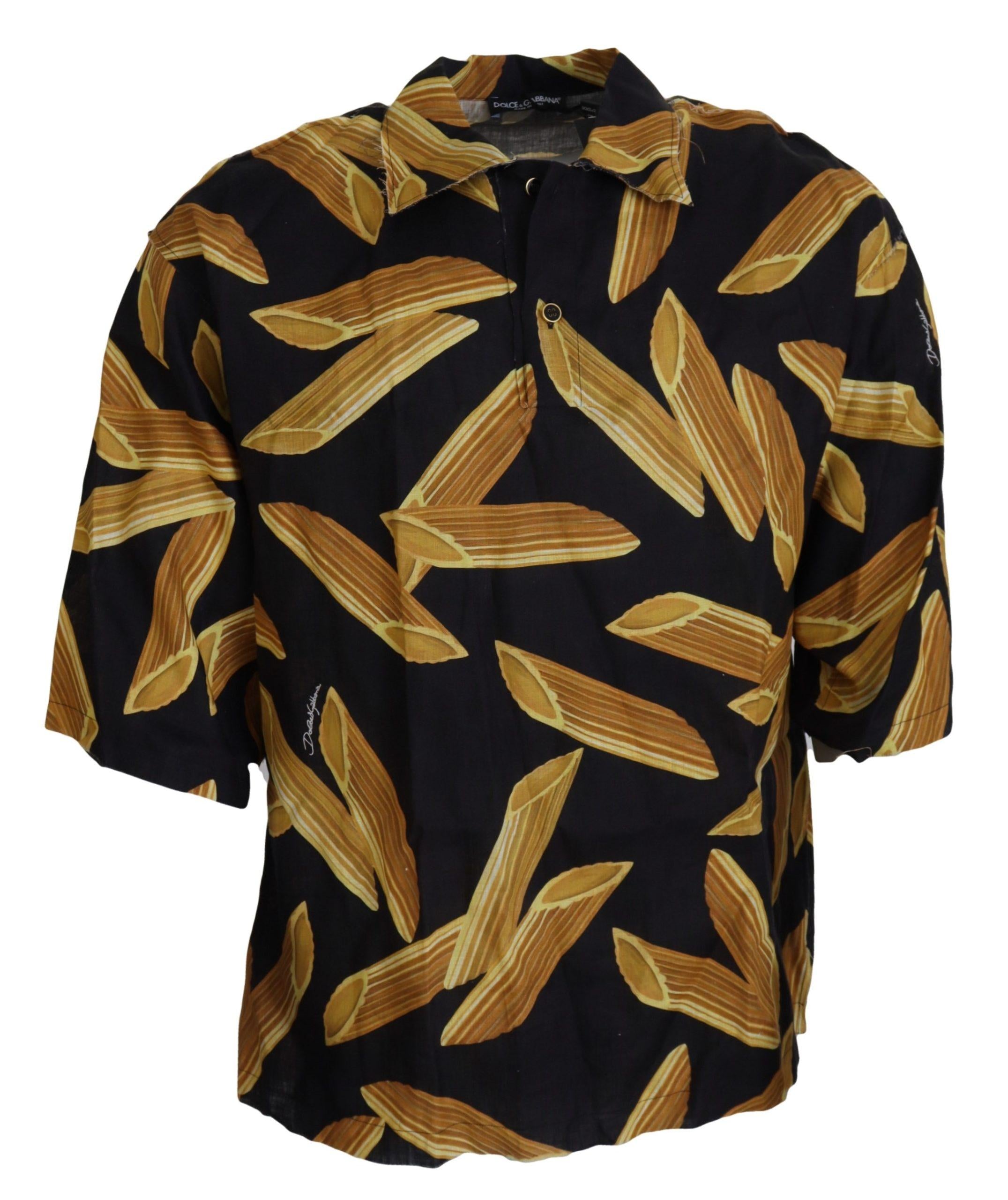 Dolce & Gabbana  Men's Pennette Silk Shirt - Black