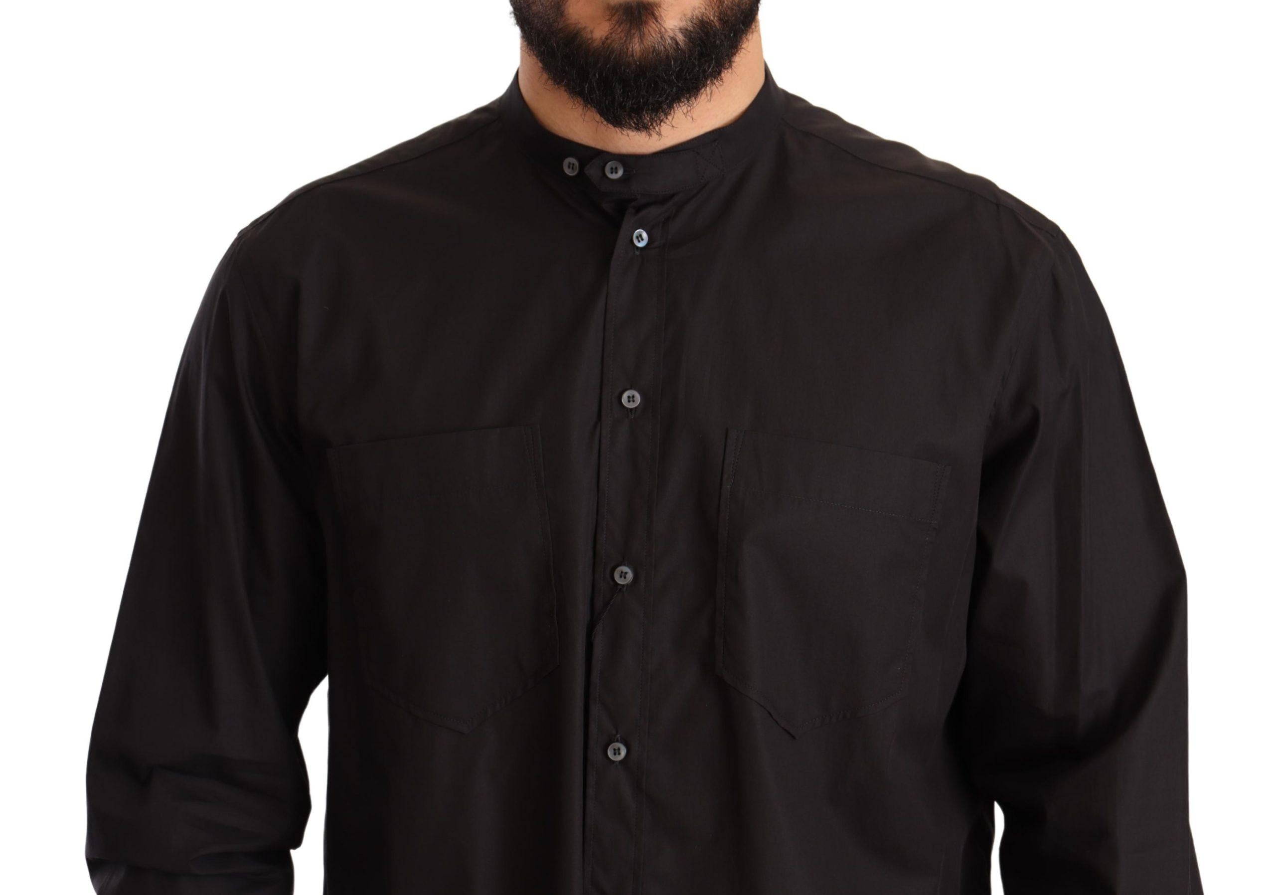 Dolce & Gabbana Long Sleeve Mandarin Collar Shirt