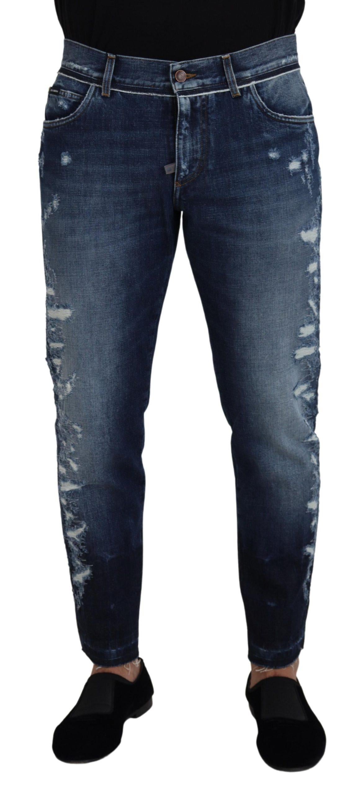 Dolce & Gabbana Men's Slim Fit Ripped Jeans