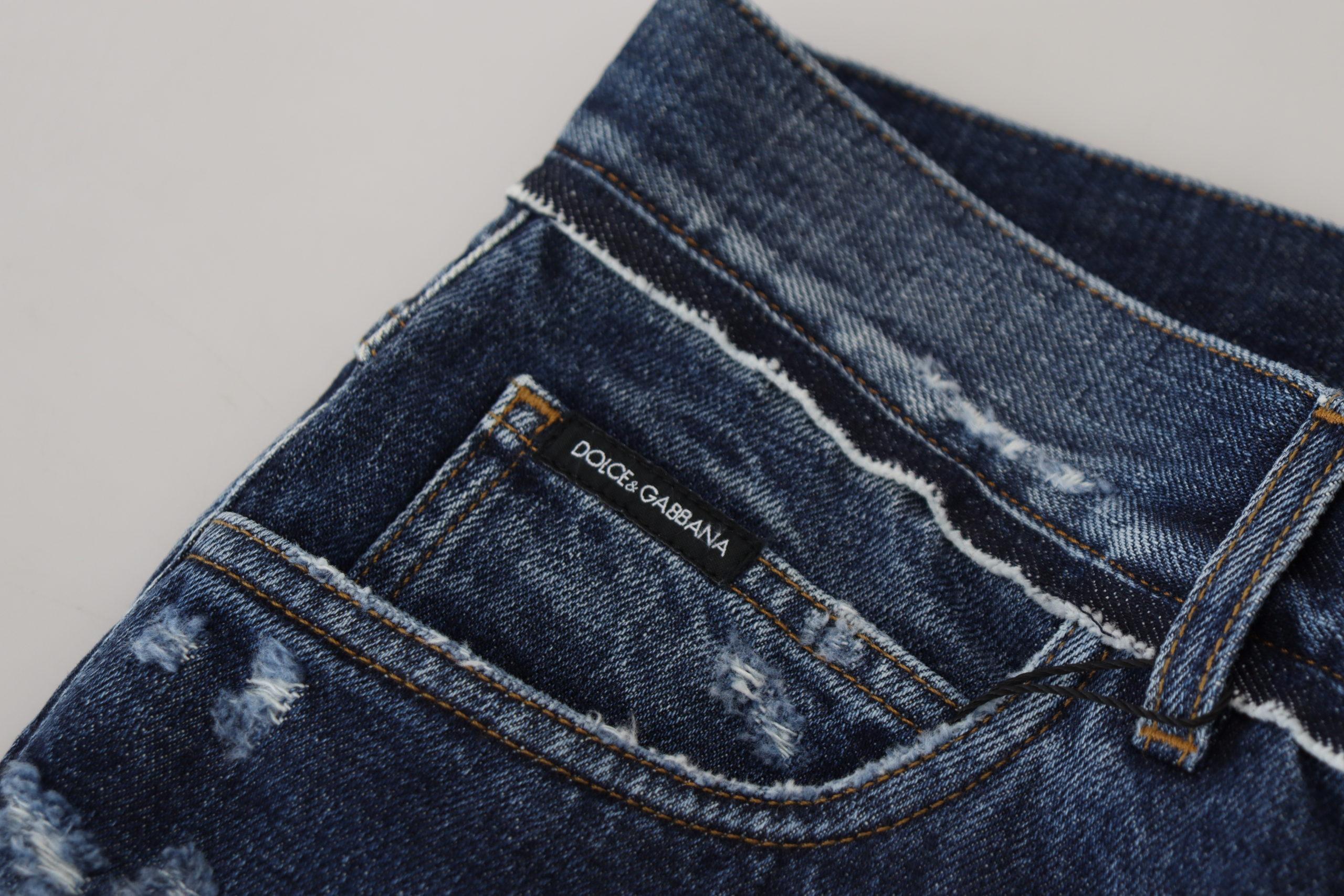 Dolce & Gabbana Men's Slim Fit Ripped Jeans