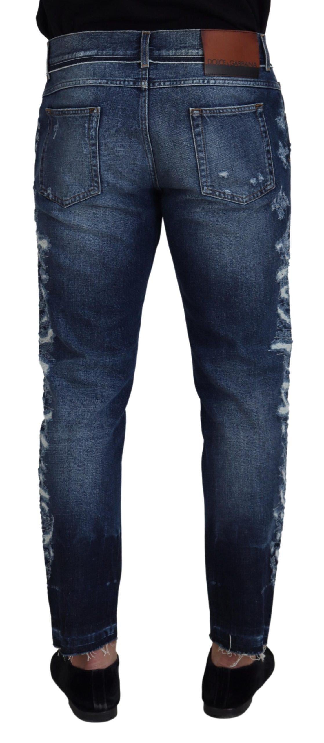 Dolce & Gabbana Men's Slim Fit Ripped Jeans