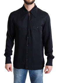 Dolce & Gabbana Silk Jacquard Casual Button Down Shirt