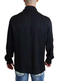 Dolce & Gabbana Silk Jacquard Casual Button Down Shirt