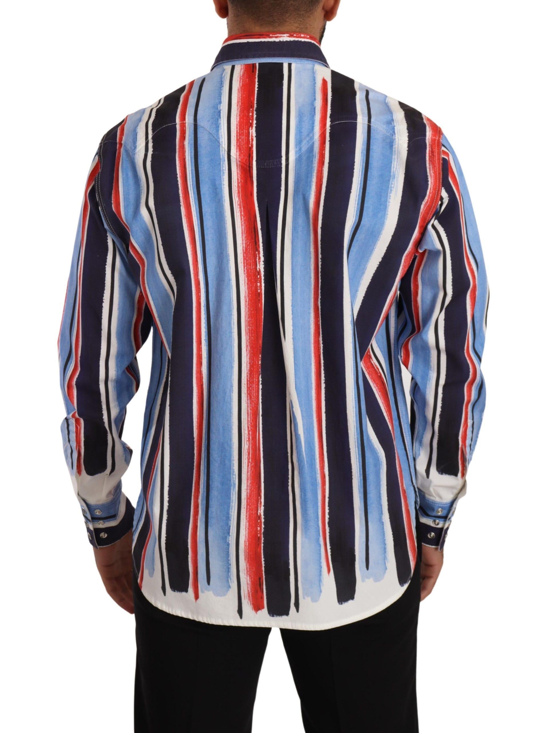 Dolce & Gabbana Mens Striped Cotton Shirt