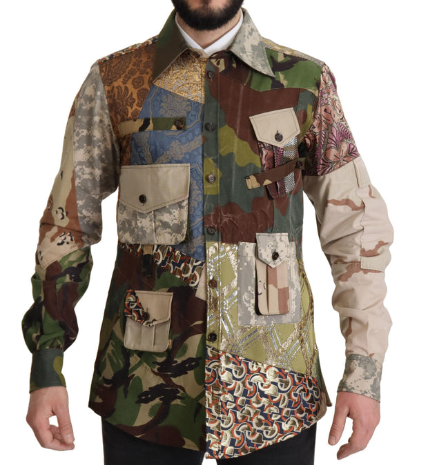 Dolce & Gabbana Patchwork Button Down Shirt