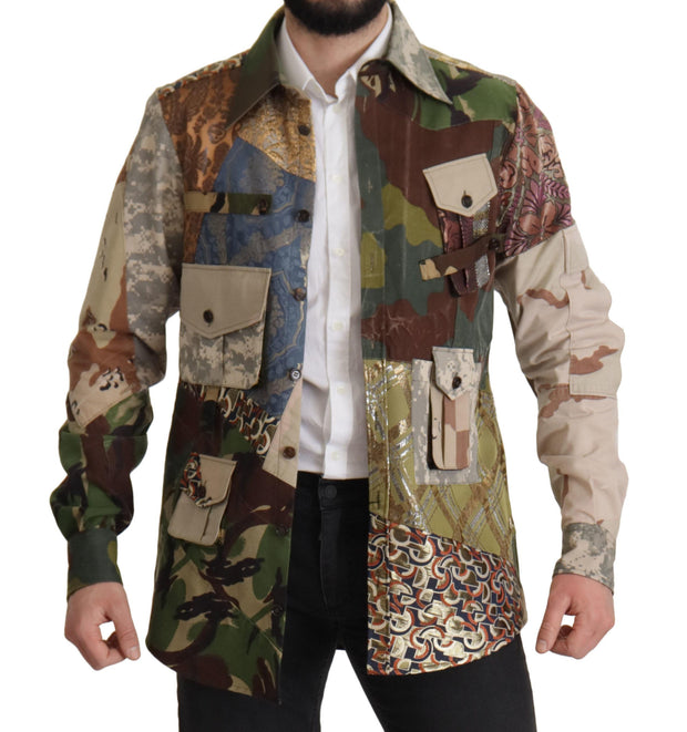 Dolce & Gabbana Patchwork Button Down Shirt