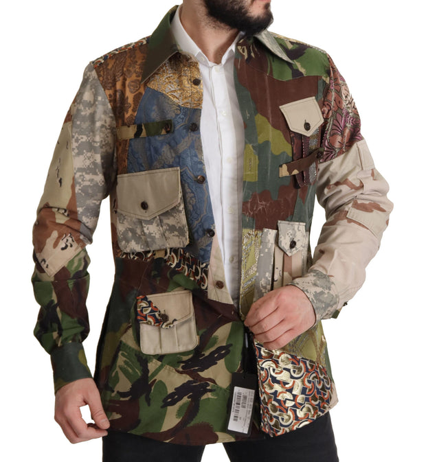 Dolce & Gabbana Patchwork Button Down Shirt