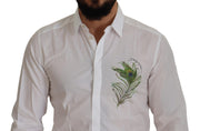 Dolce & Gabbana Cotton Peacock Feather Shirt