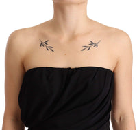 Dolce & Gabbana Silk Stretch Strapless Sheath Midi Dress17