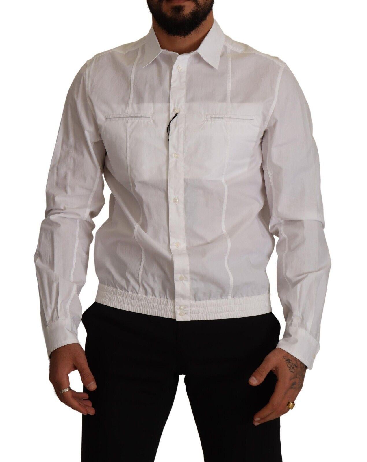Dolce & Gabbana Stunning Button Down Collared Shirt Regular M White