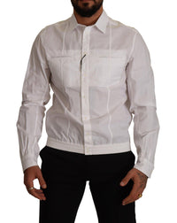 Dolce & Gabbana Stunning Button Down Collared Shirt Regular M White