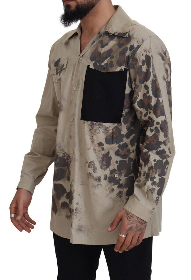 Dolce & Gabbana Camouflage Cotton Long Sleeves Shirt