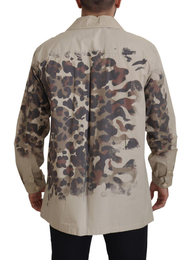 Dolce & Gabbana Camouflage Cotton Long Sleeves Shirt