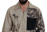 Dolce & Gabbana Camouflage Cotton Long Sleeves Shirt