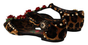 Dolce & Gabbana Leopard Print Ballerina Sandals