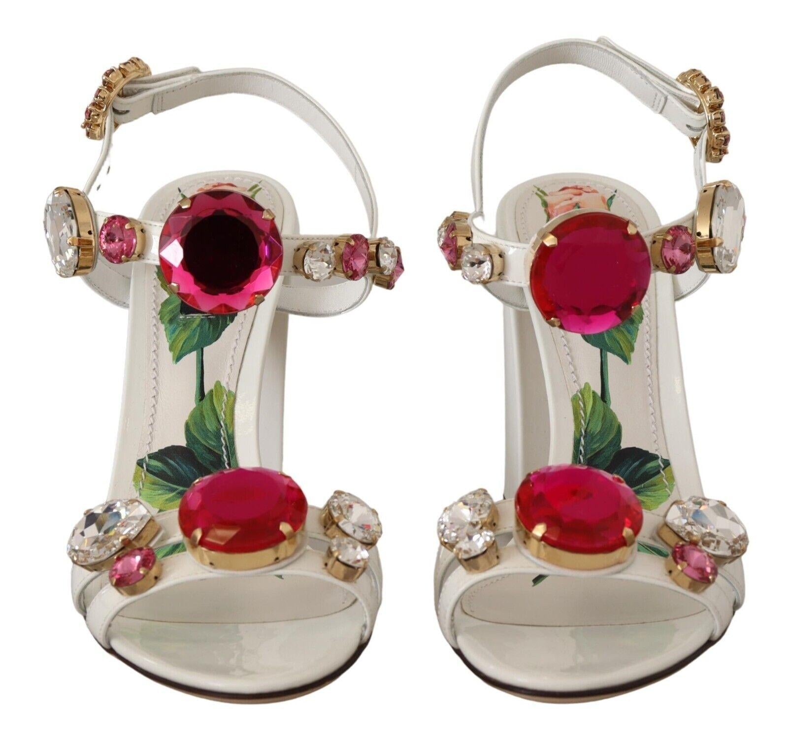 Dolce & Gabbana Crystal Embellished Leather Heels