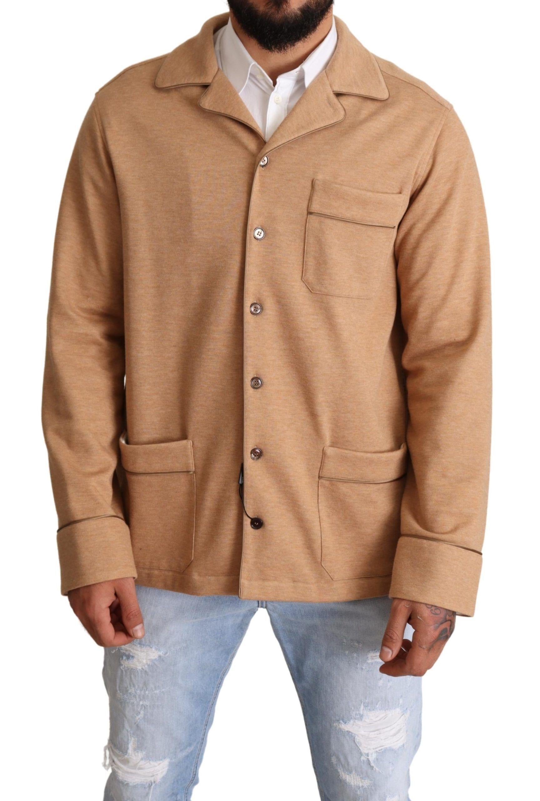 Dolce & Gabbana  Men's Classic Shirt Jacket in Beige