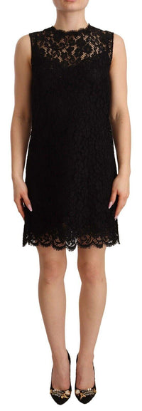 Dolce & Gabbana Black Lace Mini Dress 6 Black