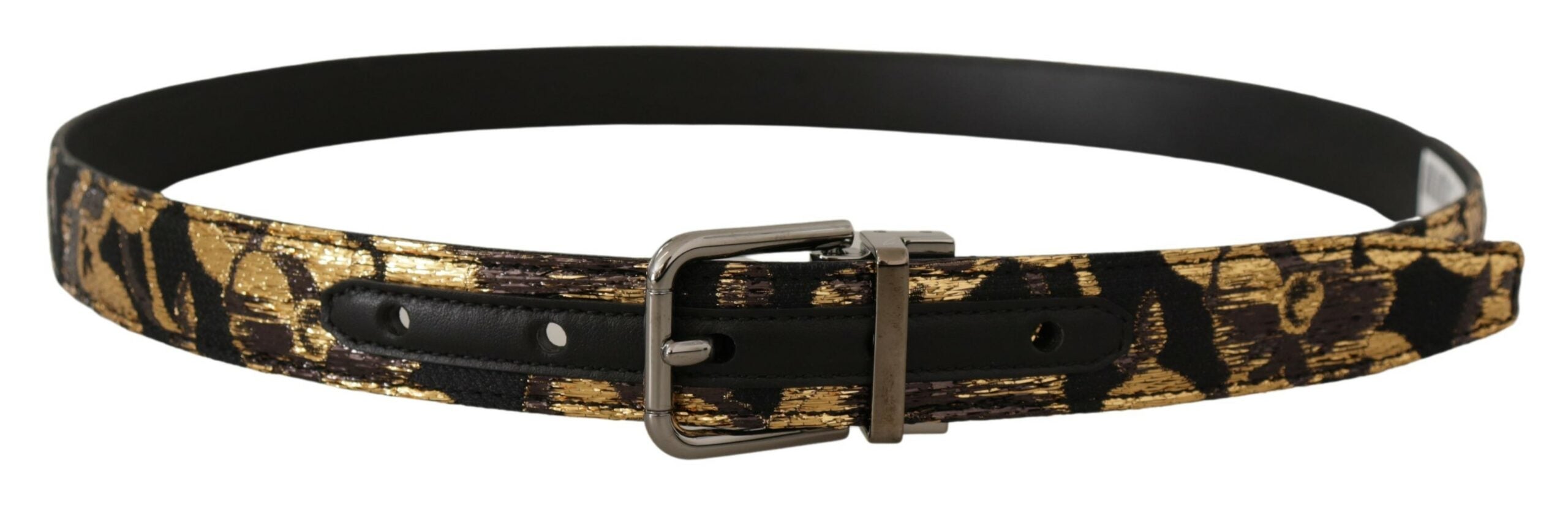 ベルト Dolce & Gabbana Leopard Print Belt Leopard-print glossy calfskin belt with DG logo in Animal