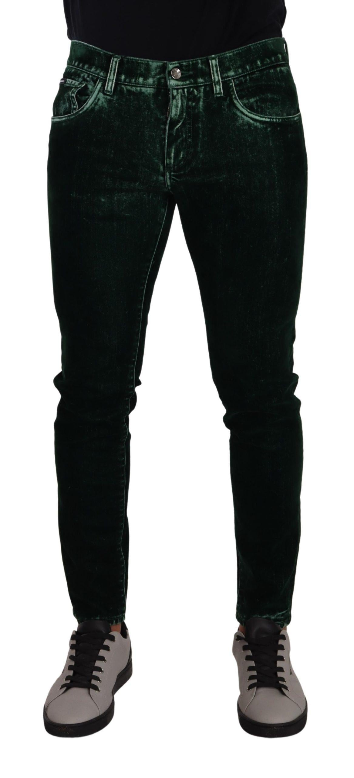 Gorgeous Authentic Dolce Gabbana Skinny Denim Jeans 48 Black