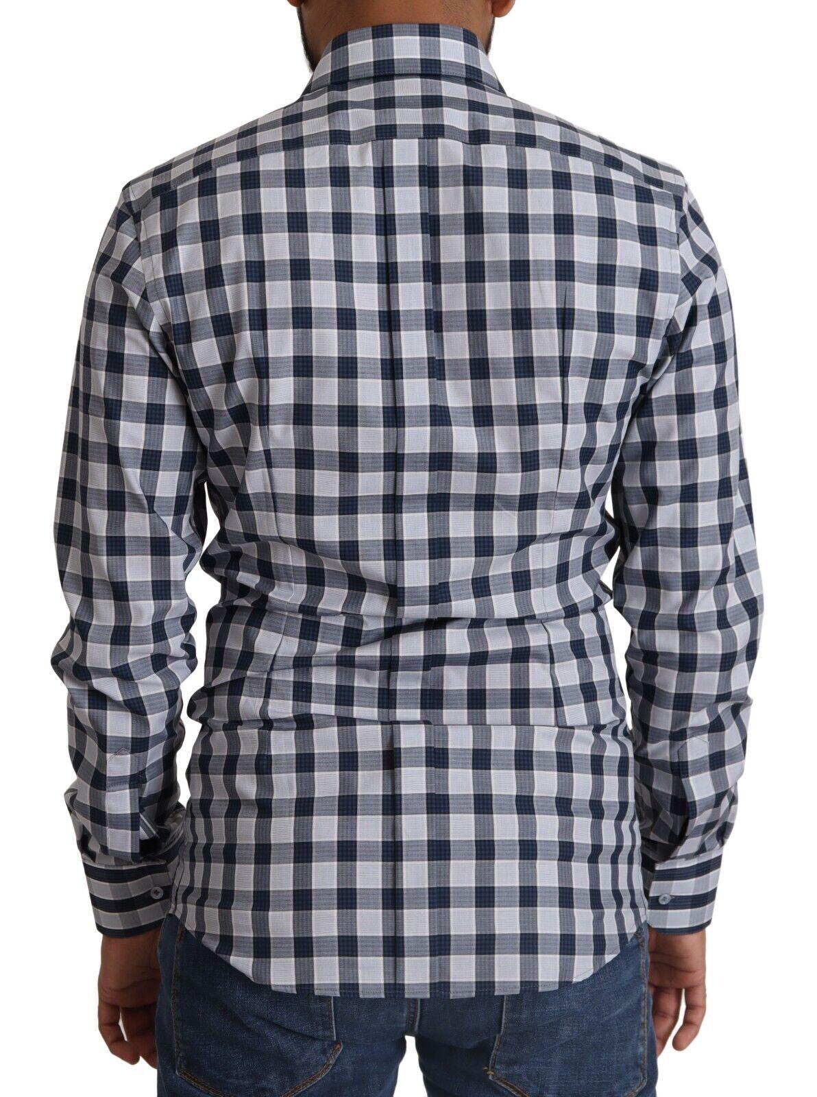 Dolce & Gabbana  G9J07T Classic Men's Dress Shirt - Blue Plaid