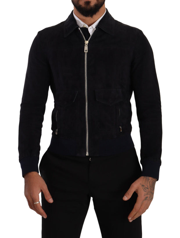 Dolce & Gabbana Stunning  Lambskin Leather Coat Jacket