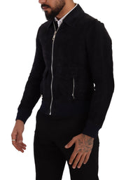 Dolce & Gabbana Stunning  Lambskin Leather Coat Jacket