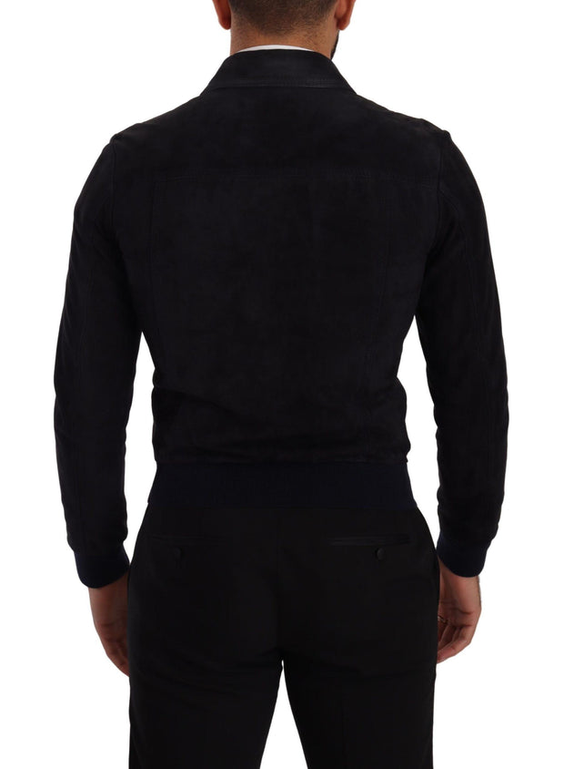 Dolce & Gabbana Stunning  Lambskin Leather Coat Jacket