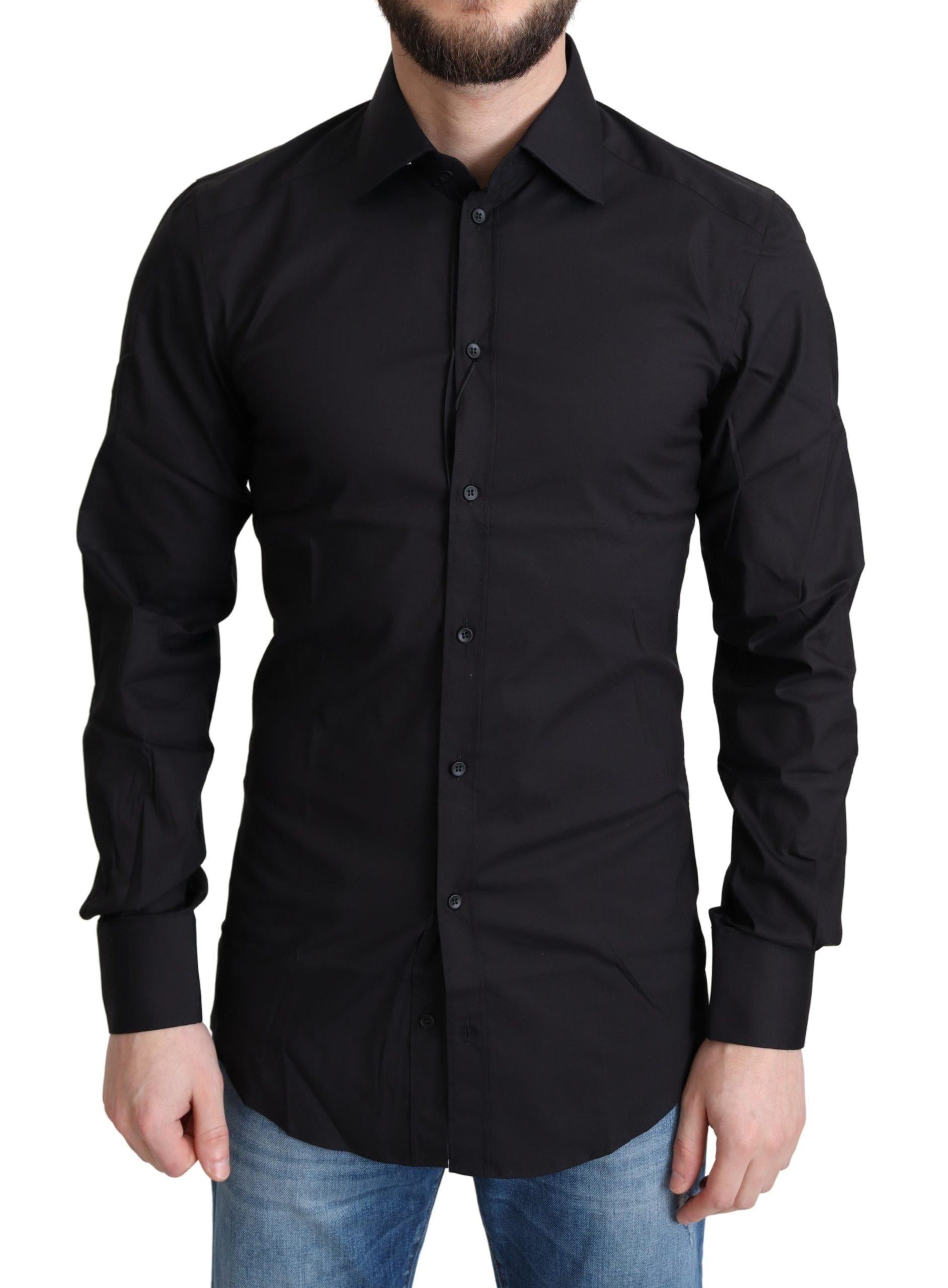 Dolce & Gabbana  Classic Fit Cotton Shirt - Black