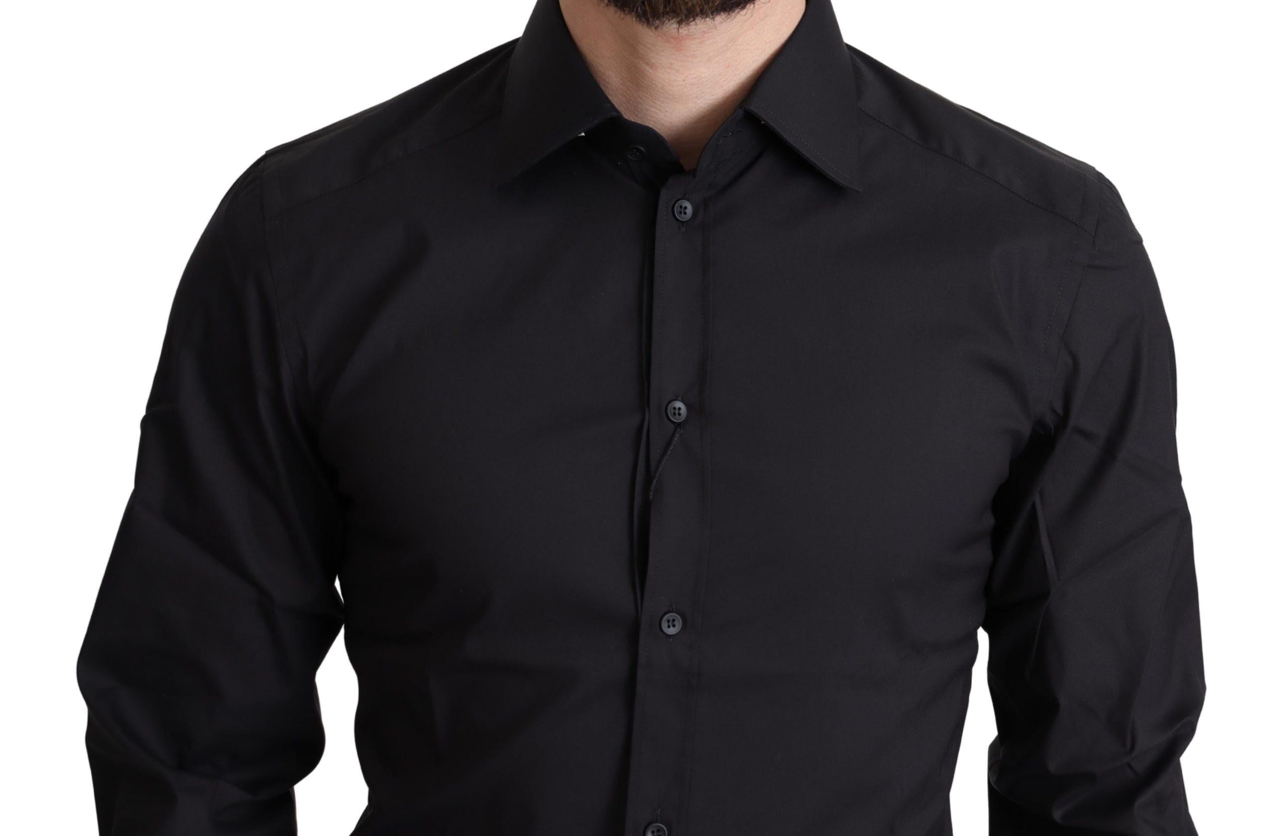 Dolce & Gabbana  Classic Fit Cotton Shirt - Black