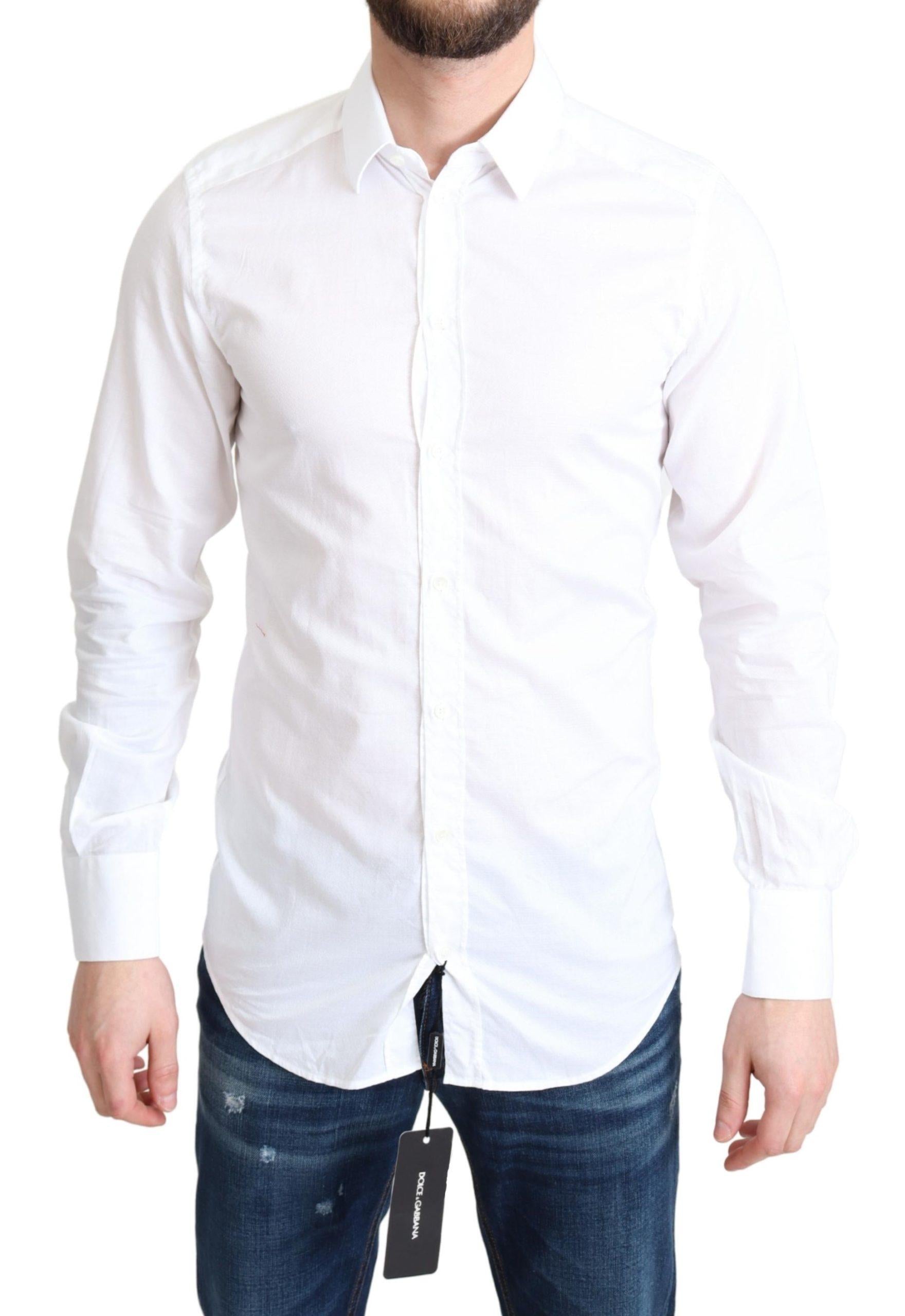 Dolce & Gabbana  Classic Fit Long Sleeve Dress Shirt White