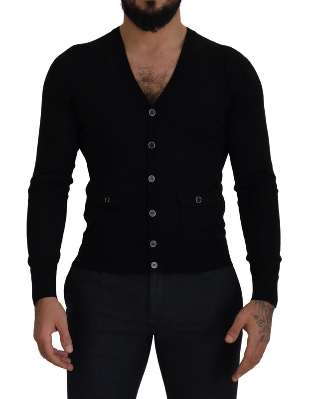 Dolce & Gabbana Button Down Wool Cardigan Sweater