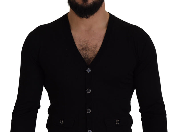 Dolce & Gabbana Button Down Wool Cardigan Sweater
