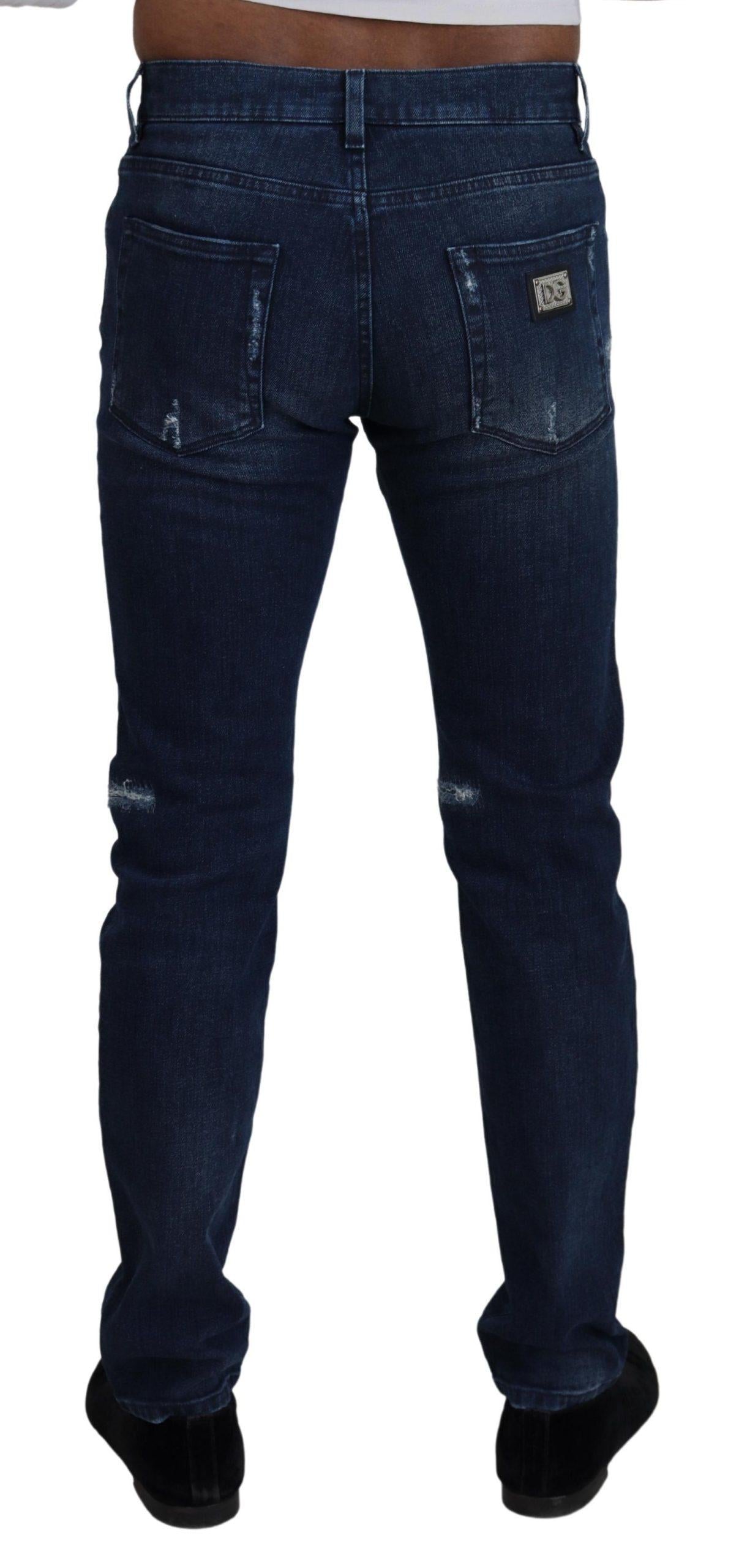 Dolce & Gabbana Men's Distressed Slim Fit Jeans