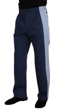 Dolce & Gabbana Classic Fit Blue Wool Dress Pants