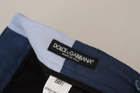 Dolce & Gabbana Classic Fit Blue Wool Dress Pants