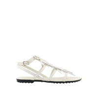 Tod's Gomma Leather Sandals 4.5 White
