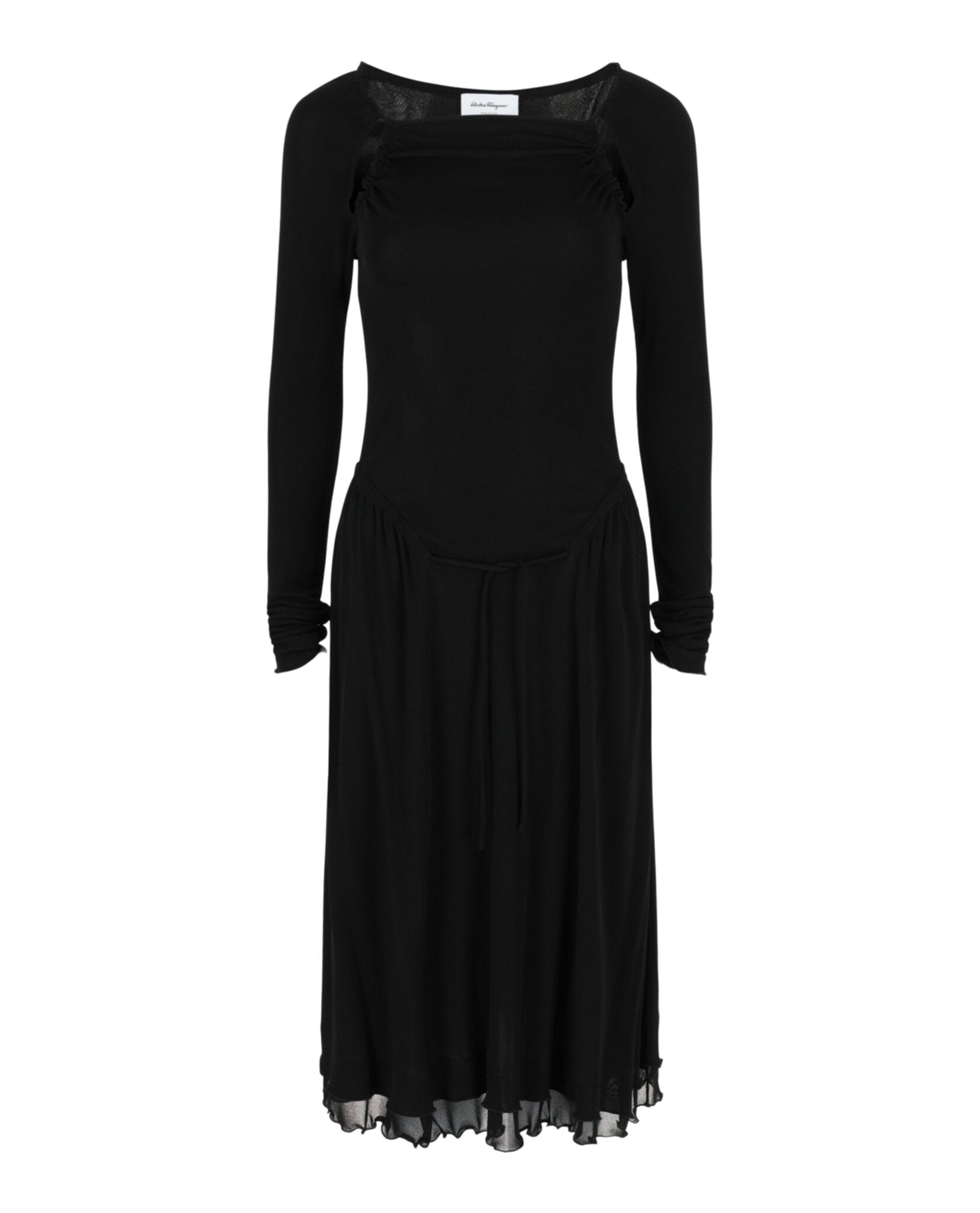 Ferragamo Womens Cut-Out Detailed Midi Dress