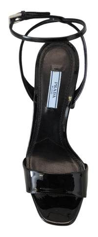 Prada Patent Leather Block Heel Sandals9