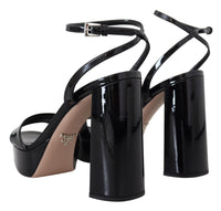 Prada Patent Leather Block Heel Sandals17